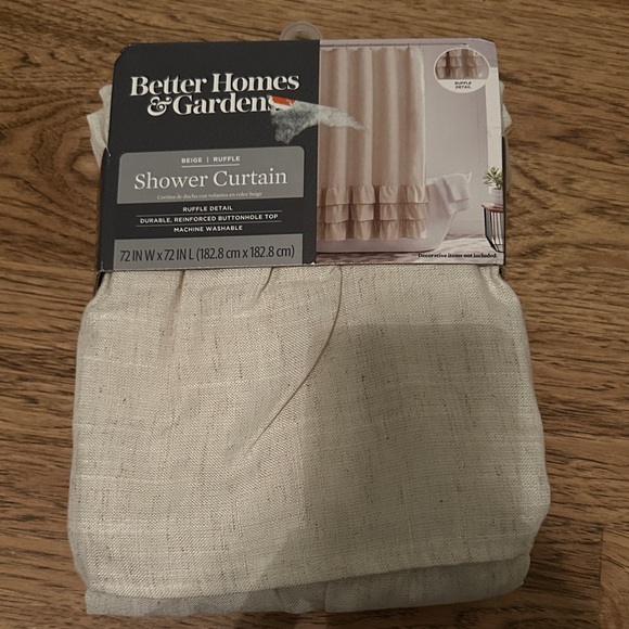Better Homes And Gardens Other - Better Homes And Gardens Cream Ruffle Shower Curtain